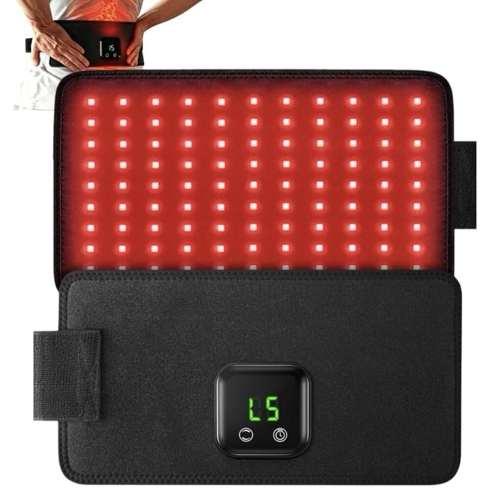 iThird Infrared Red Light Therapy Wrap Belt 660/850nm, 5 Settings, Black